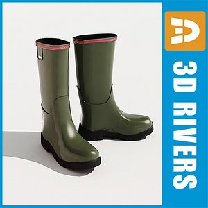 3d rubber boots shoes wellington model