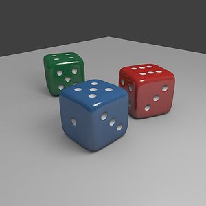 6 sided dice 3D model