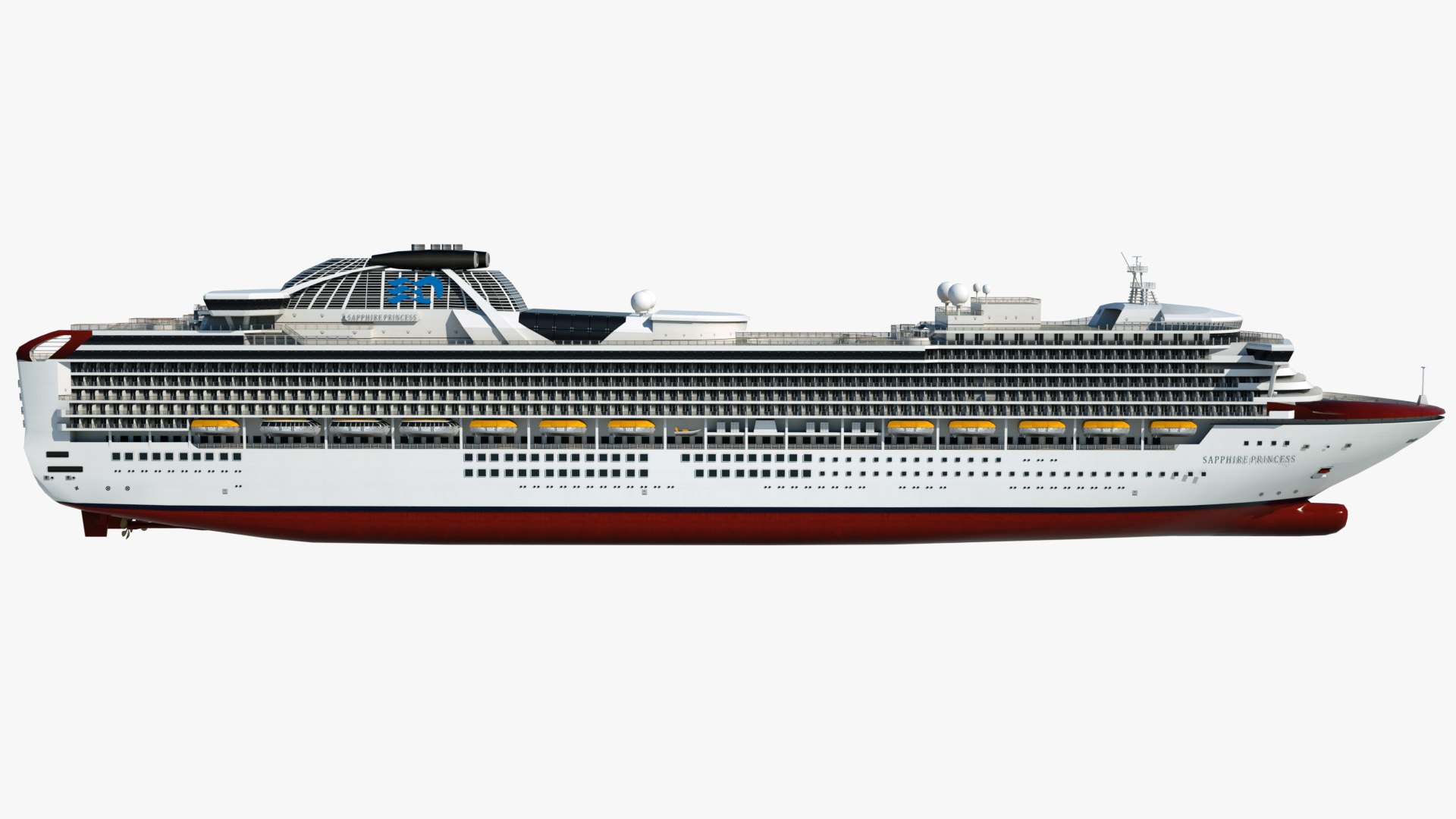 3D cruise vessel sapphire princess model - TurboSquid 1407929