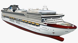 3D cruise vessel sapphire princess model