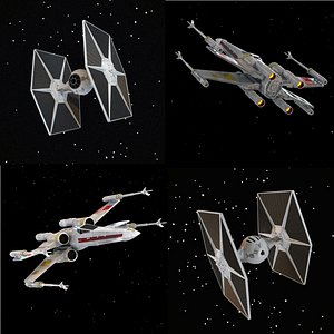 3d model ie figher x-wing