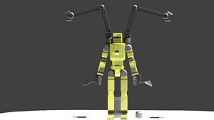 Low Poly Construction Mech