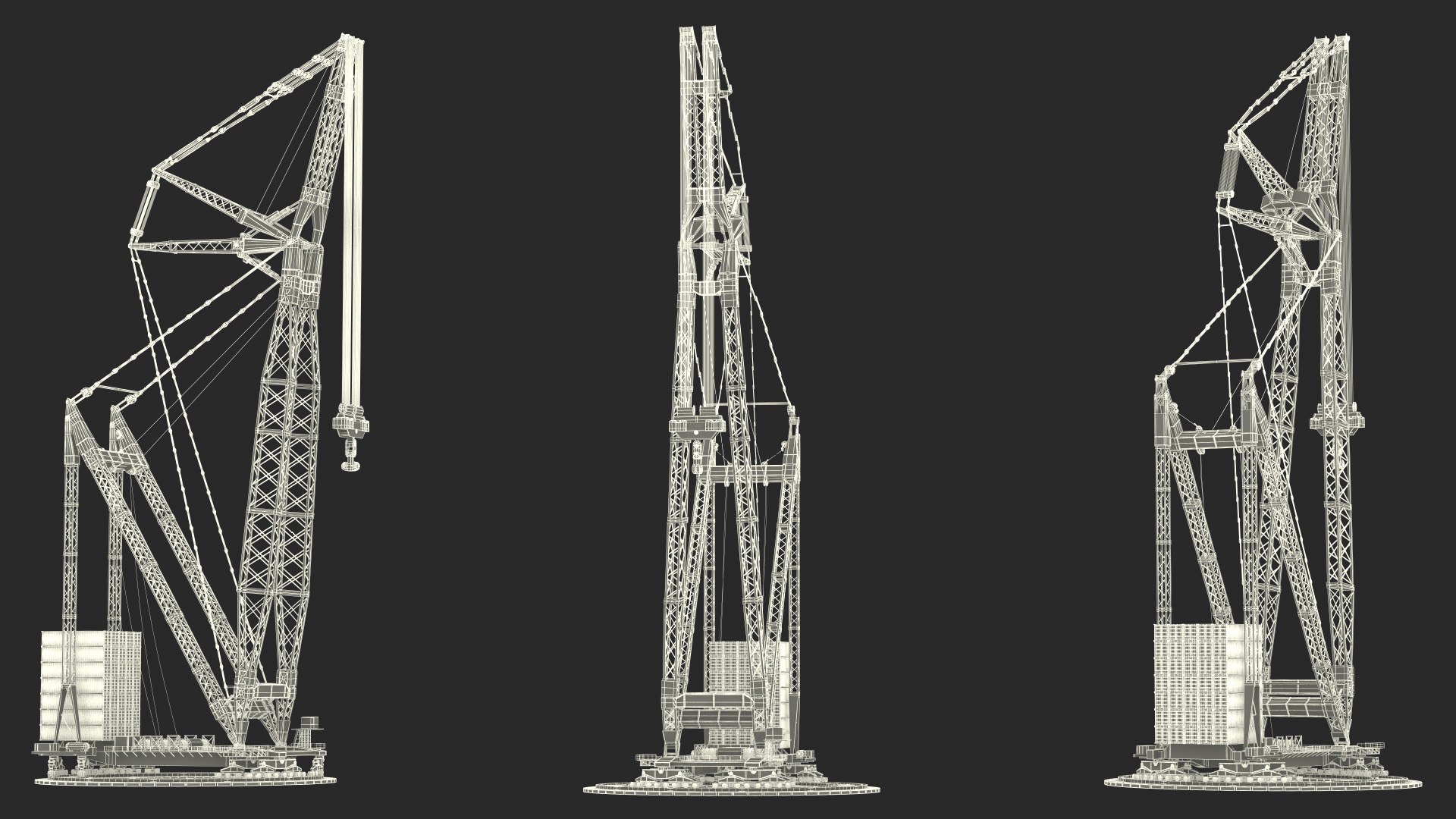 Heavy Lift Ring Crane Mammoet 3D Model - TurboSquid 2203999