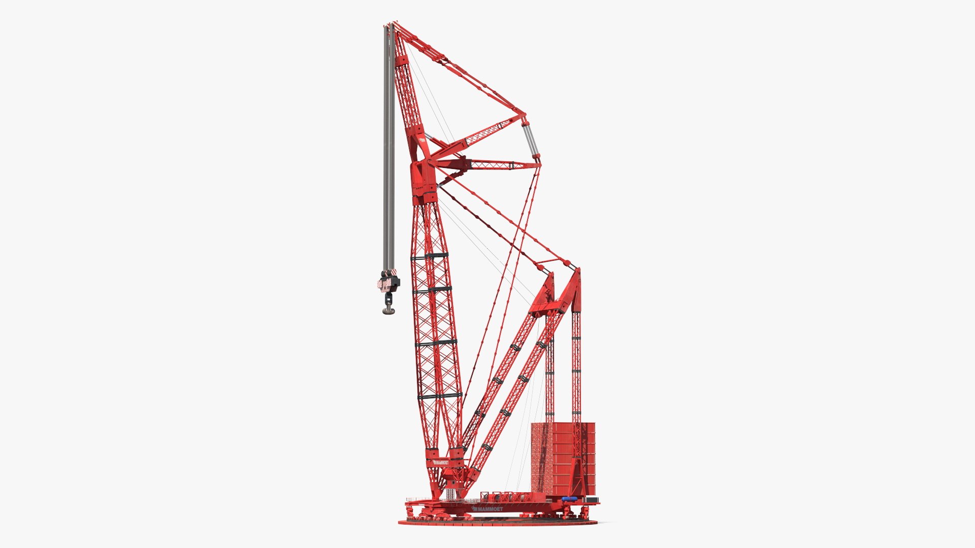 Heavy Lift Ring Crane Mammoet 3D model preview