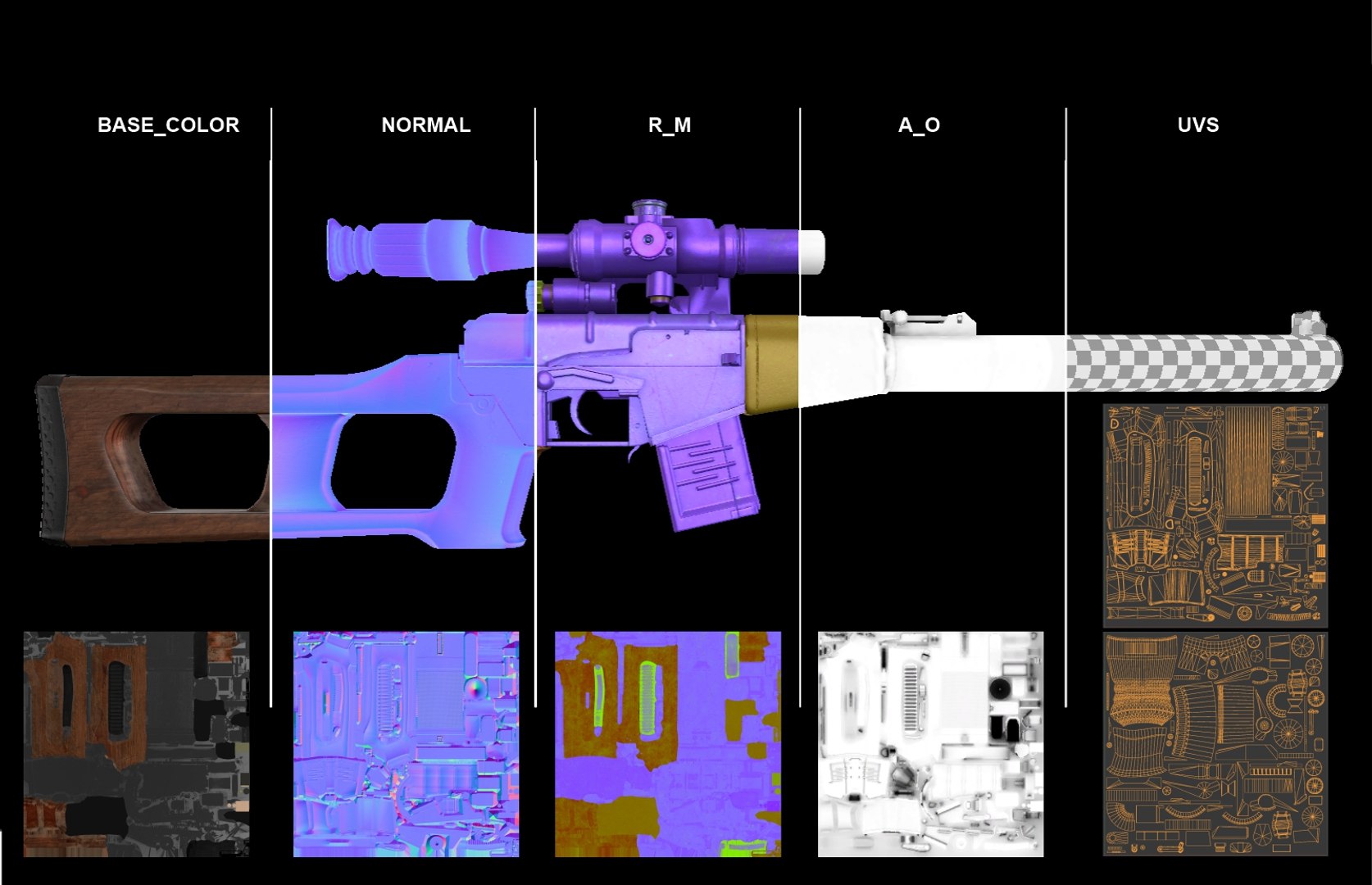 VSS Vintorez Rifle Low-poly 3D Model - TurboSquid 2118825