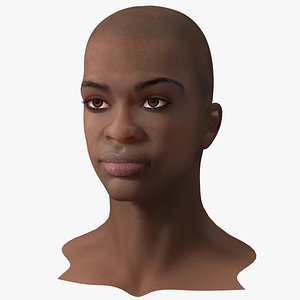 3D model Dark Skin Teenager Head
