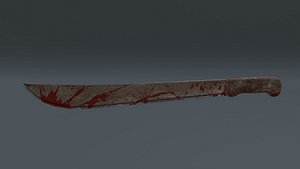 3D Machete Bloody
