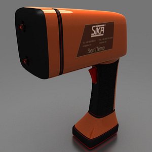 3d model of laser gun thermometer