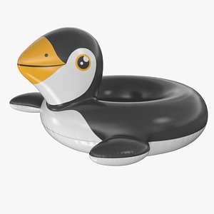 3D model Penguin Pool Float swim ring