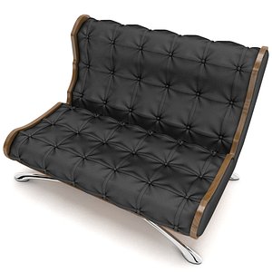 Black leather sofa for cinema