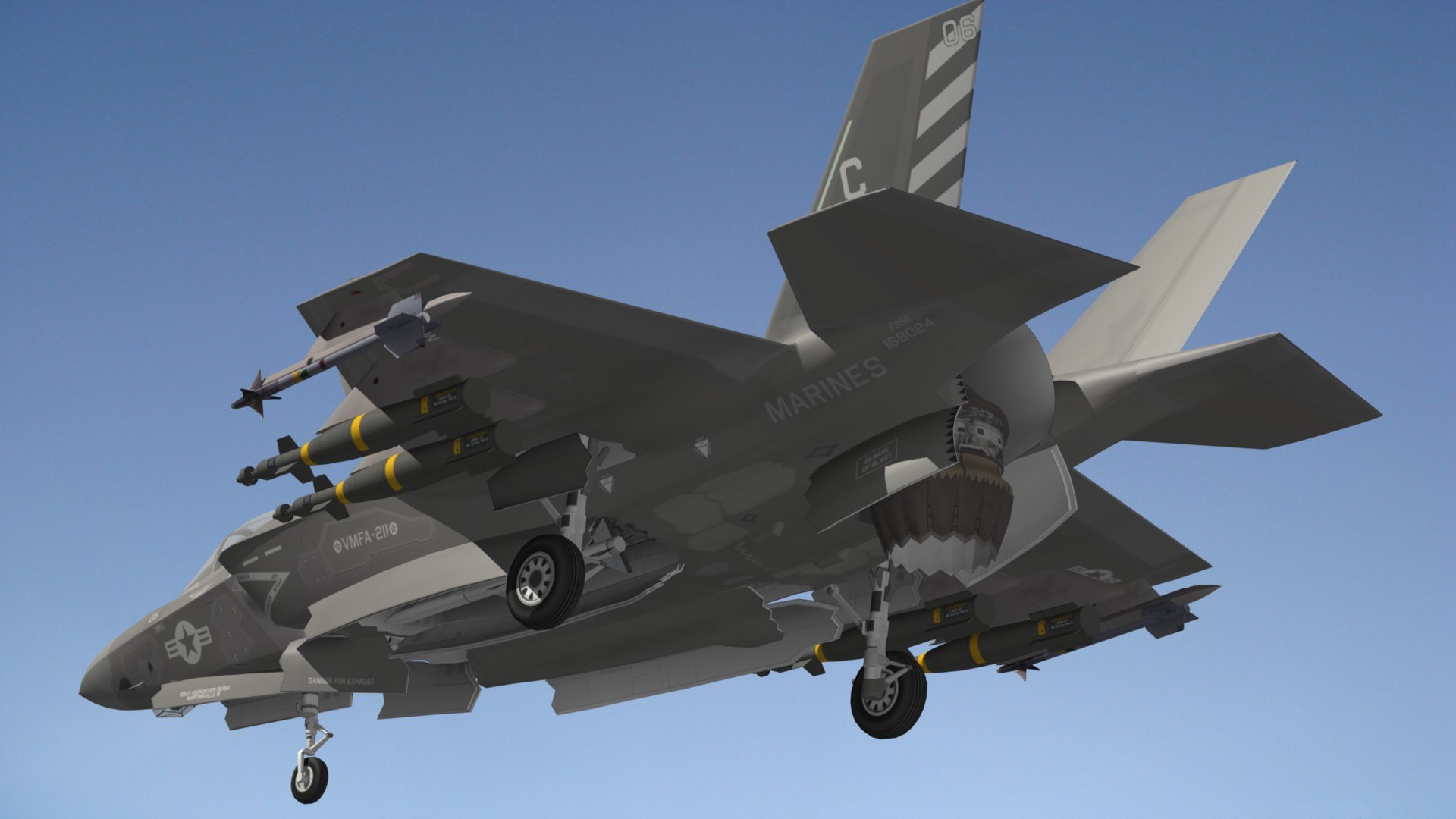F35B lightning II R model https://p.turbosquid.com/ts-thumb/f1/dI3gMw/3P/f35brpr5/jpg/1683291831/1920x1080/fit_q87/03cb0cd315639c9f8b0b7b61385220fd8dadbbd2/f35brpr5.jpg