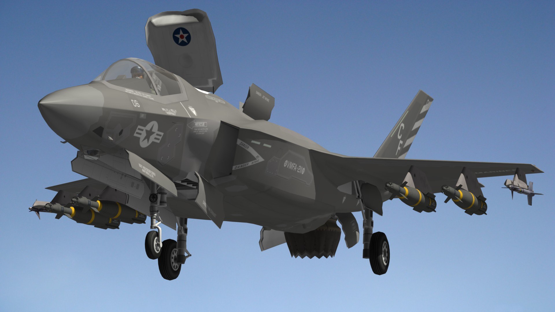 F35B lightning II R model https://p.turbosquid.com/ts-thumb/f1/dI3gMw/e1/f35brpr21/jpg/1683291838/1920x1080/fit_q87/9c9771b52ed3df1274f1da5faa8c5dde4395c84f/f35brpr21.jpg
