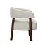 Cleo Curved Ivory Sherpa Accent Chair