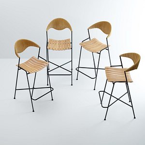 bar stools arthur umanoff 3D model