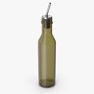 3D Olive Oil Glass Bottle