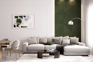 Interior scene livingroom 03 model