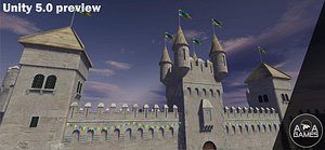 3d medieval castle pack model