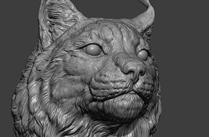 3D Lynx head model
