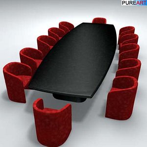 3d model office furniture table ofc1