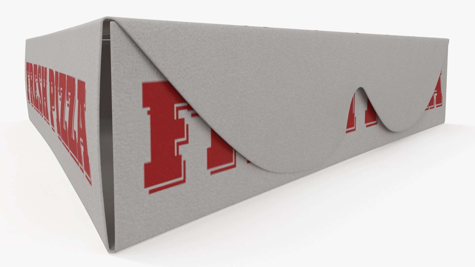 Triangle Pizza Slice Packaging Box With Window 3D Model - TurboSquid ...