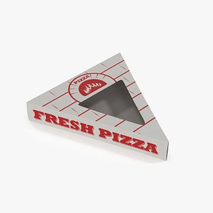 Triangle Pizza Slice Packaging Box with Window 3D model