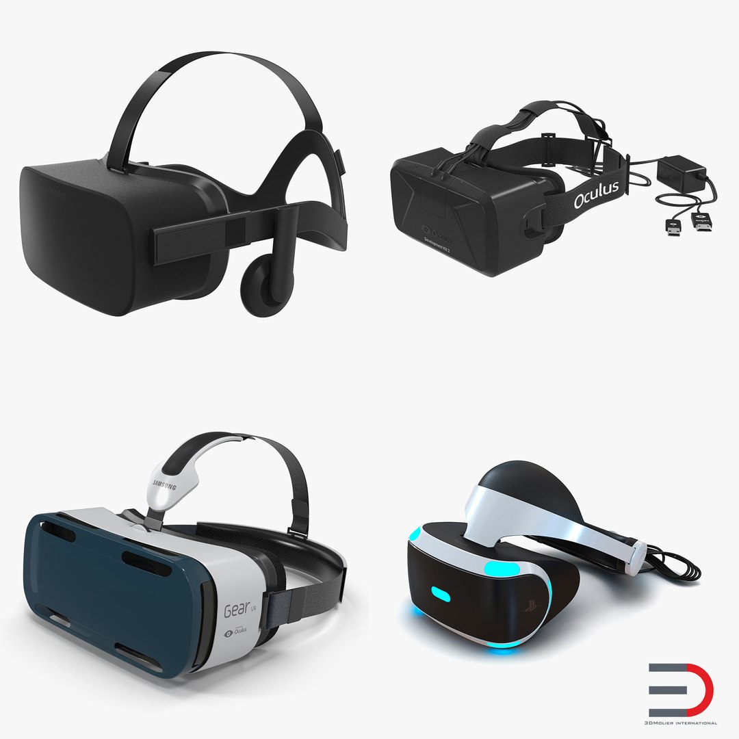 Virtual Reality Goggles Collection 3D model preview