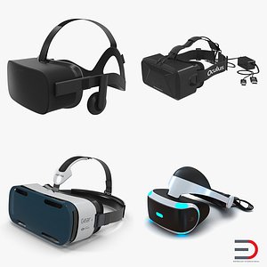3d virtual reality goggles model