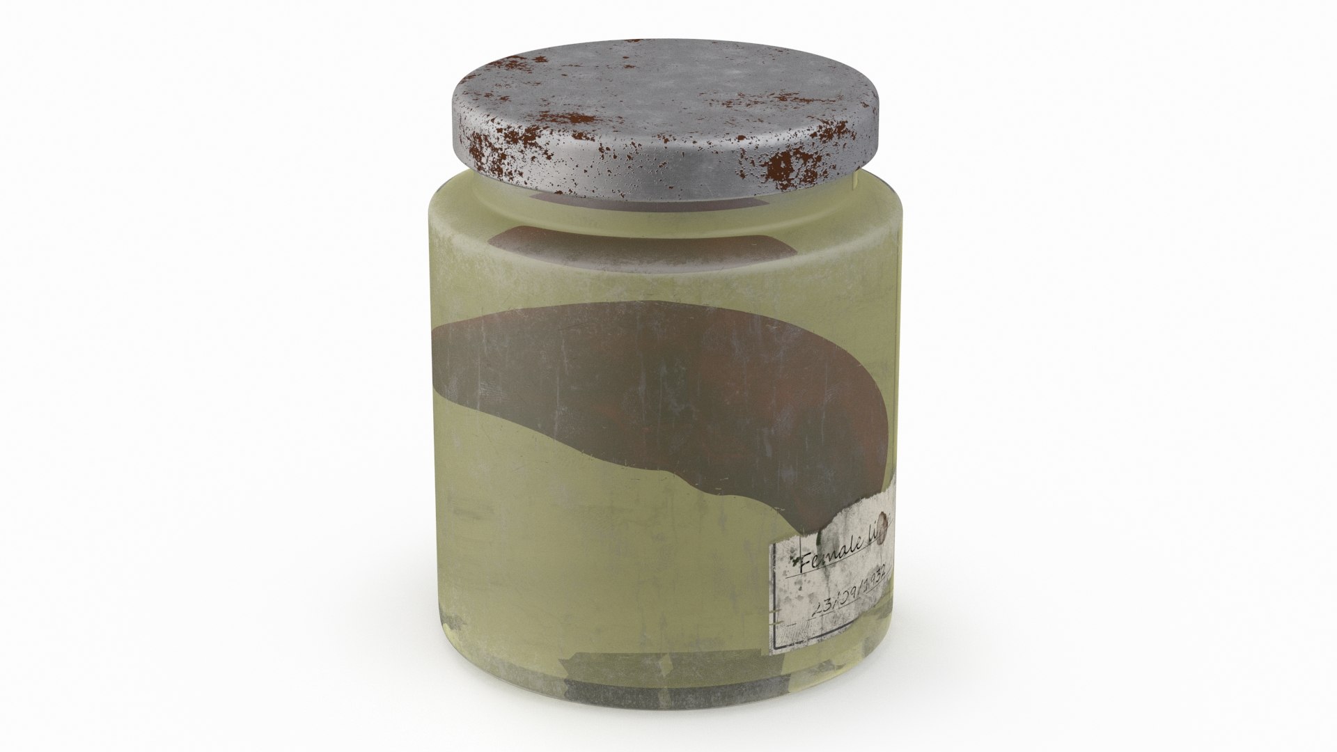 Human Liver Organ in a Old Jar 3D model preview