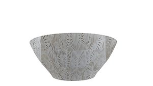 Bowl in White Pattren 3D model