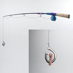 cartoon fishing pole