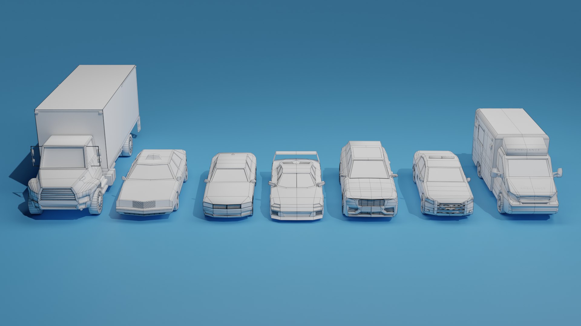 3D Rigged Low Poly Car Collection - TurboSquid 1770253