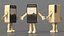 3D Phone Costume Character Golden Rigged for Maya