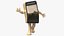 3D Phone Costume Character Golden Rigged for Maya