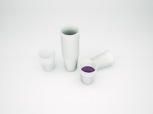 3D plastic cups