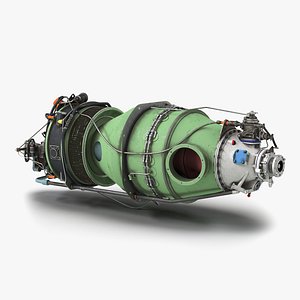 3d turboprop aircraft engine pratt model