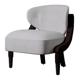 SCULPTURAL CARVED COCKTAIL ARMCHAIR