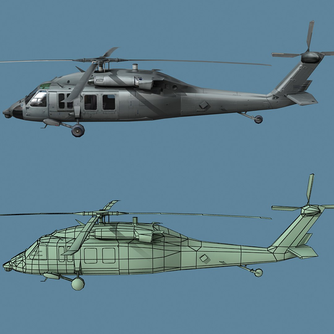 uh60 blackhawk helicopter cockpit 3d model