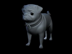 3d model dog pug