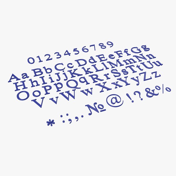 Alphabet Plastic 4 3D - TurboSquid 2139033