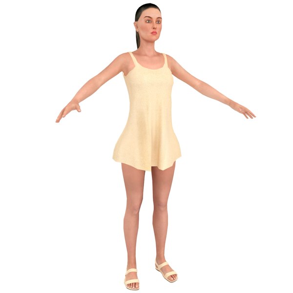 3D model female dress