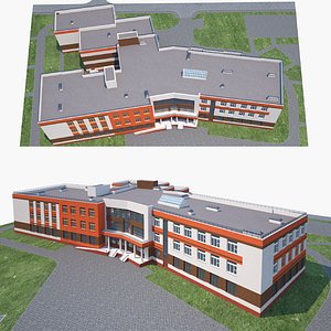 3D school building model