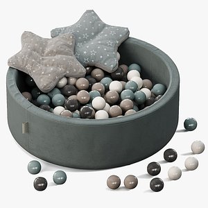 Pool with balls by Misioo 3D model