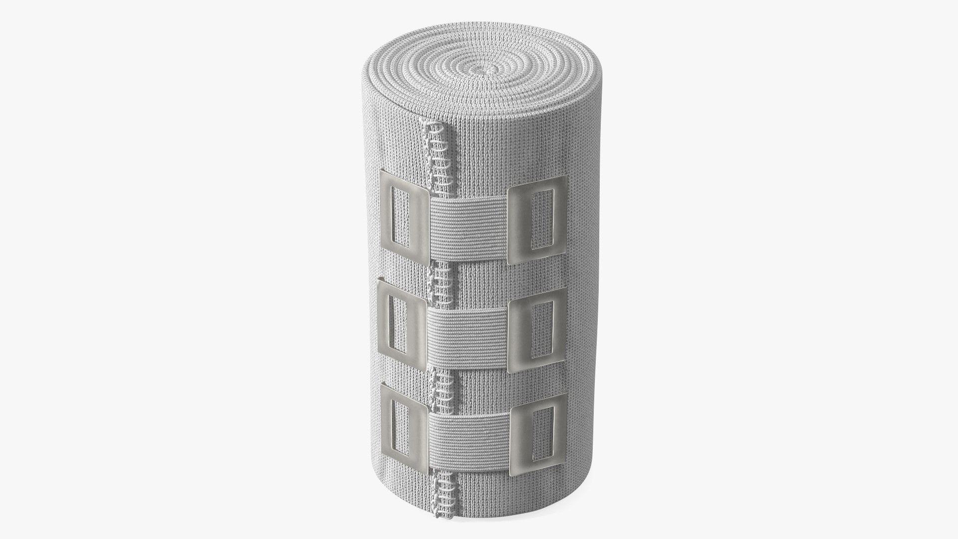 Rolled Elastic Bandage White with Clamps 3D model preview