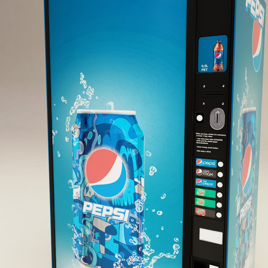 Pepsi Vending Machine 3d Model
