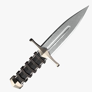 3D dagger metallic