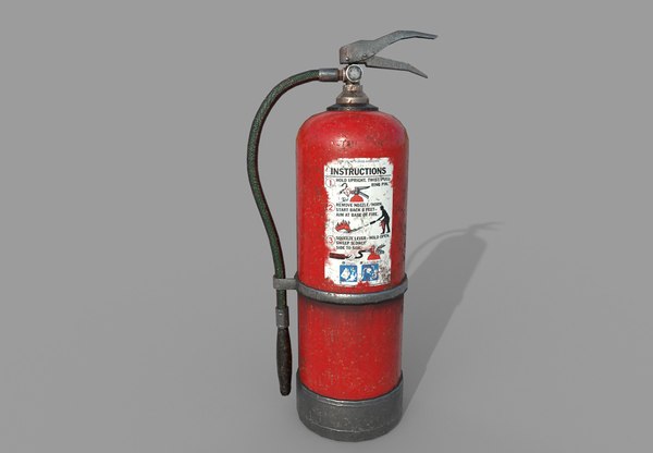 3D Old Pbr Fire Extinguisher model