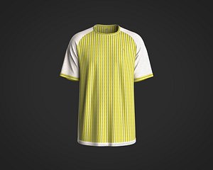 Mens raglan rib t-shirt with mesh 3D