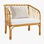 Malu vintage-style rattan children bench