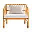 Malu vintage-style rattan children bench