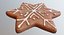 3D gingerbread snowflake
